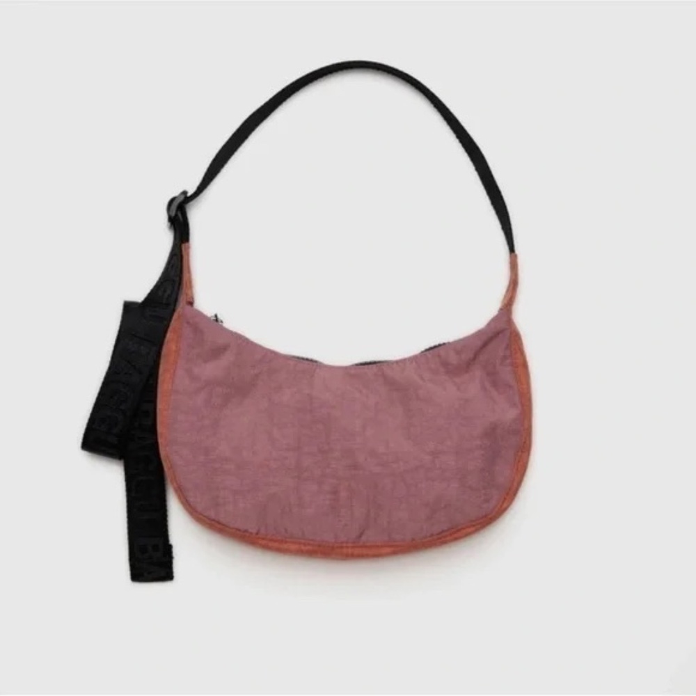 NWT: BAGGU Deadstock Small Nylon Crescent Bag in Rose Mix